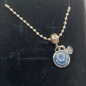 Coach Blue & Silver Pendent & Chain